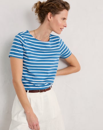 Seasalt Cornwall Sailor T- Shirt Falmouth Breton Sailboat