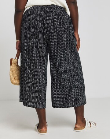 Polka Dot Wide Leg Woven Culottes
