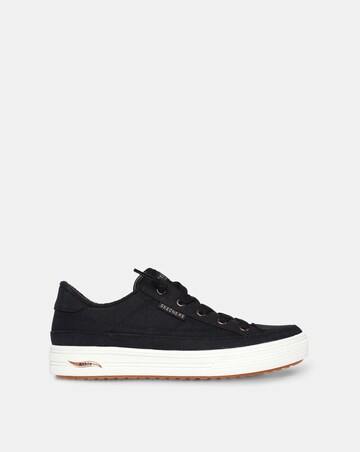 Skechers Black Arch Fit Arcade Canvas Fashion Trainer