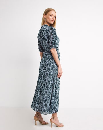 Whistles Winter Garden Print Midi Dress