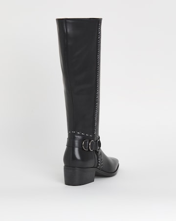 Joe Browns Knee High Leather Riding Boot E Fit Super Curvy Calf
