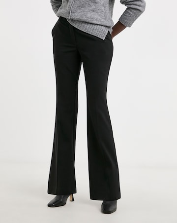 Black Tailored Bootcut Trousers with stretch