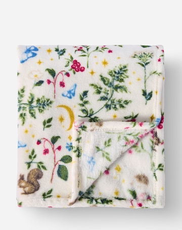 Woodland Animals Fleece Throw