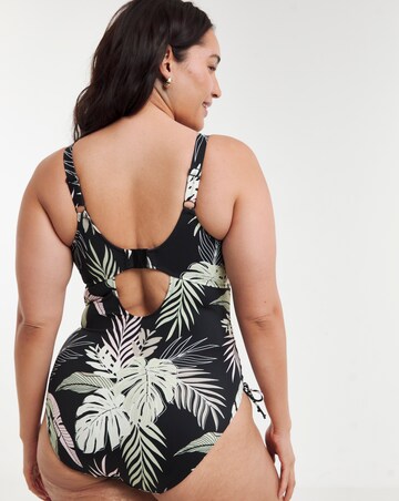 Elomi Tropical Retreat Non Wired Plunge Swimsuit Black