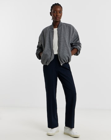 Navy Straight Leg Trousers