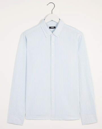 Sky Blue Long Sleeve Stripe Oxford Shirt