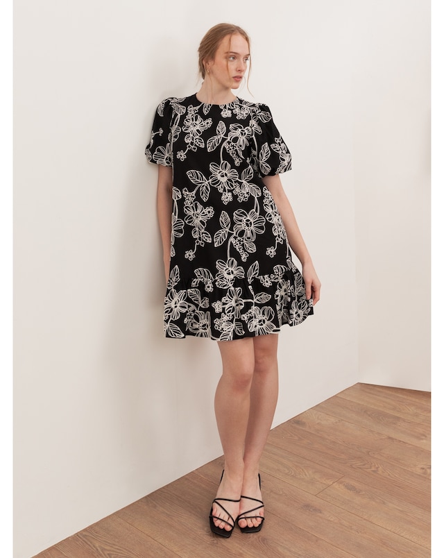 Lovedrobe Embroidered Mini Dress