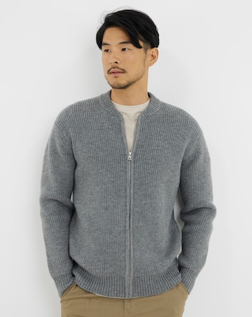 Fisherman Chunky Knitted Bomber