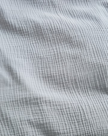 Cotton Crinkle Muslin Duvet Set - Grey