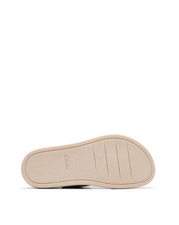 Clarks Metallic Arwell Glide Woven Strap Leather Sandal Standard Fit