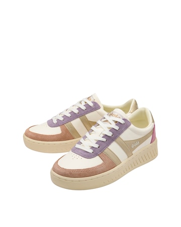 Gola Grandslam Quadrant Trainers - Off White/Cameo/Gold/Candy