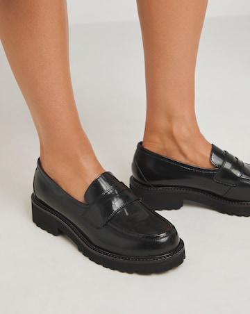 Anthology Elana Premium Leather Chunky Loafer - Standard Fit (D)