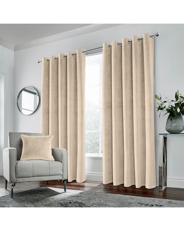 Hampton 100% Blackout Eyelet Velvet Curtain