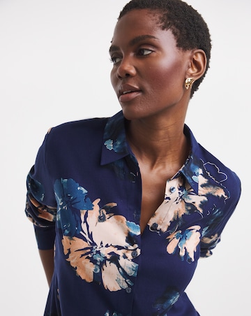 Dipped Back Viscose Shirt