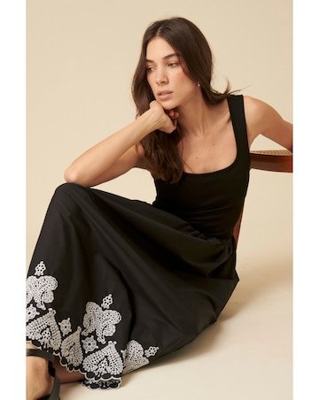 Nobody's Child Midi Dress Embroidered