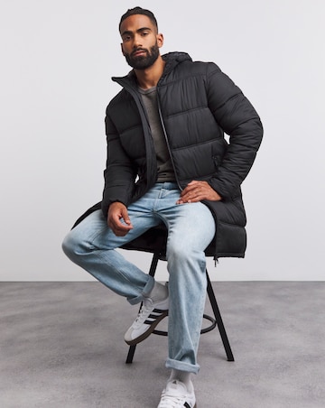 Black Clean Puffer Jacket