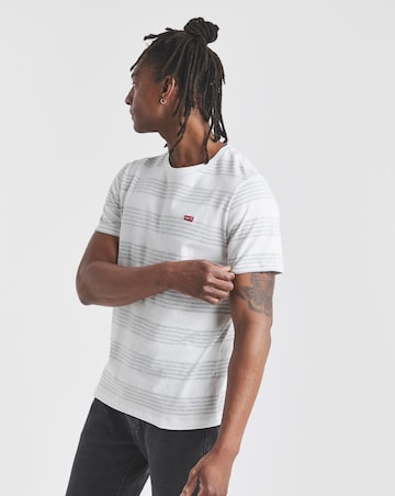 Levi's Short Sleeve Original Housemark Stripe T-Shirt - Natural