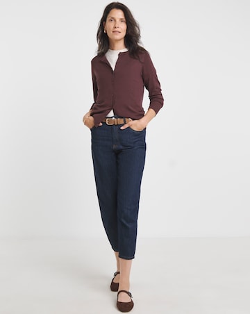 Eversoft Coffee Crew Neck Cardigan