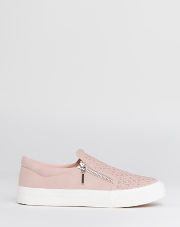 Bramble Zip Detail Slip on Trainer - Extra Wide Fit (EEE)