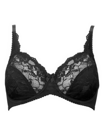Pour Moi Rosalind Full Cup Wired Non Pad Bra Black