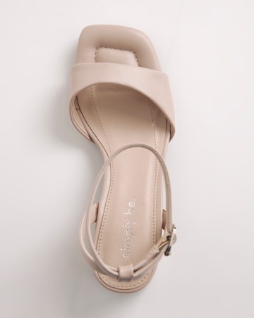 Amber Barely There Low Block Heel Sandals Standard D Fit