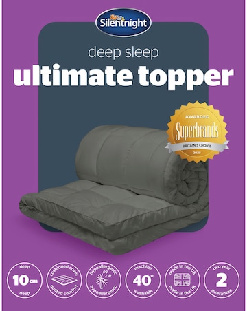 Silentnight Deep Sleep Ultimate 10cm Mattress Topper - Charcoal