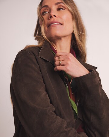 Anthology Chocolate Suede Trucker Jacket