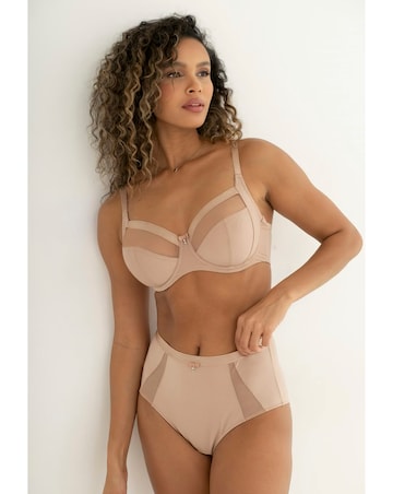 Pour Moi Viva Luxe Full Cup Wired Non Pad Side Support Bra Toffee