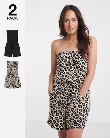 2 Pack Bandeau Playsuits
