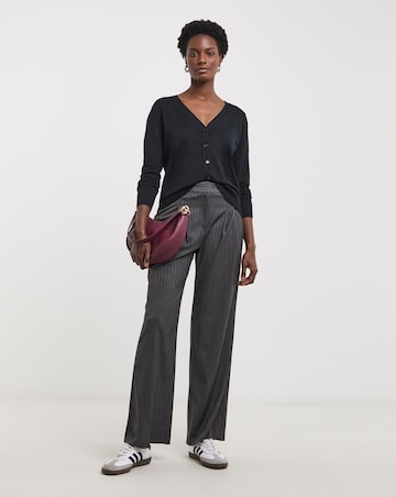 Black V Neck Cardigan