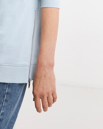 Side Zip Longline Sweatshirt