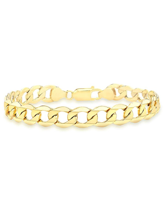 9 Carat Gold 6-Sided Curb Bracelet
