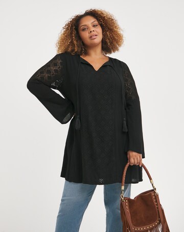 Joe Browns Crinkle Crochet Detail Blouse