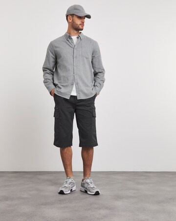 3/4 Length Twill Cargo Short