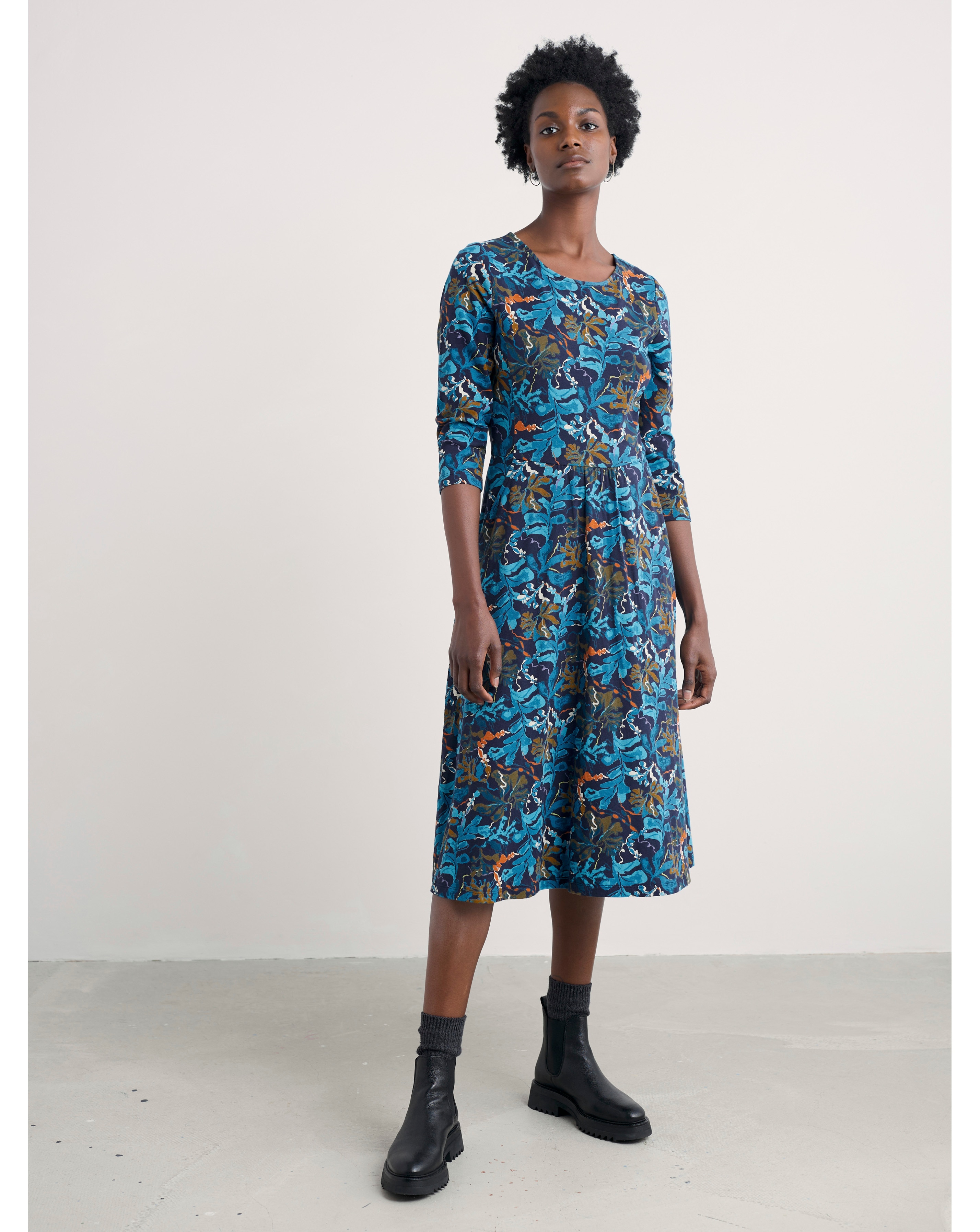 [23SS✨］エブール トリアセコットンオーガンジープリーツワンピース 36 Seasalt Cornwall April Dress | JD Williams