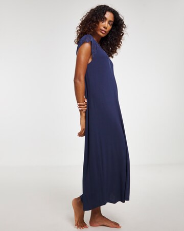 Cyberjammies Jersey Lace Detail Nightdress Navy