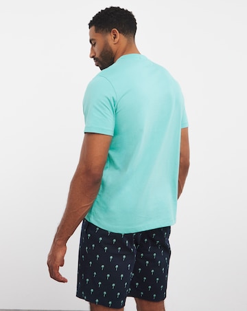 Palm Jersey Tee and Woven Shorts Set