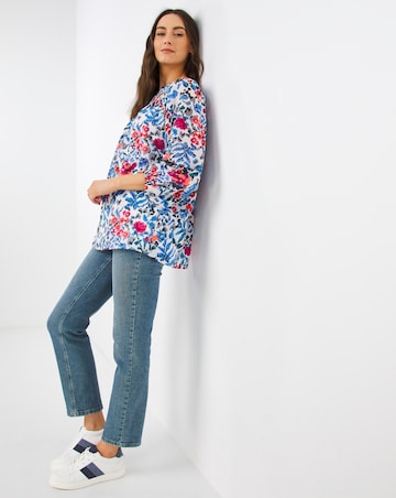 Julipa Ruched Neck Chiffon Blouse