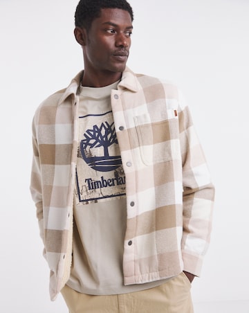 Timberland High Pile Lined Overshirt - Natural