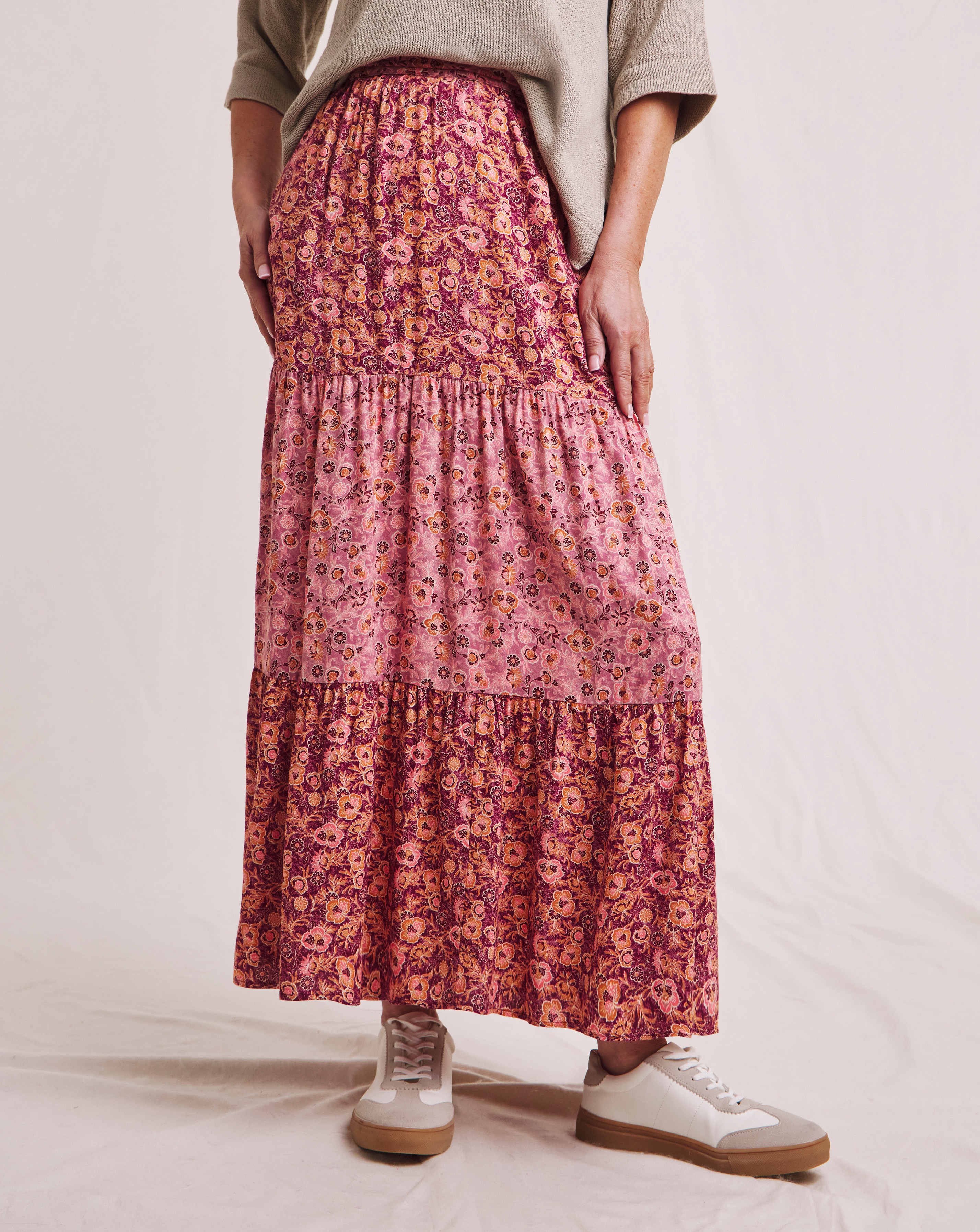 Julipa Mix Print Maxi Skirt | JD Williams