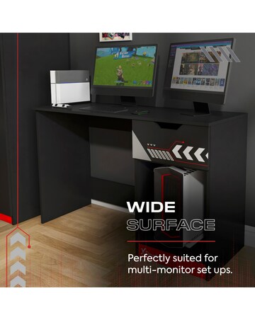 Octane Gaming Desk with Drawer - Red