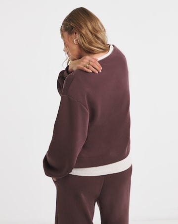 Anthology V Neck Sweatshirt With Satin Trims