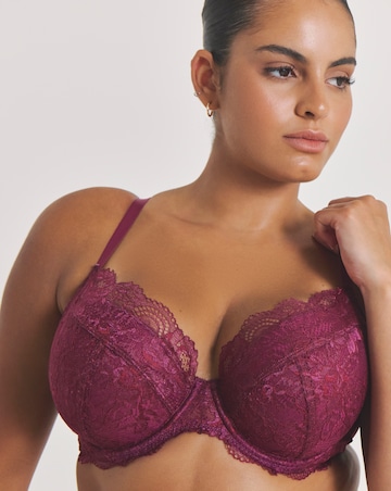 Pretty Secrets (2 Pack) New Ella Padded Plunge Wired Bras (B-G) Fig/Cherry