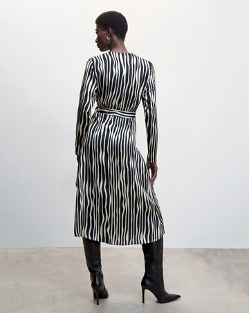 Mango Nina Striped Midi Dress