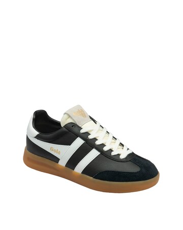 Gola Cyclone Leather Trainers - Black/White/Gum