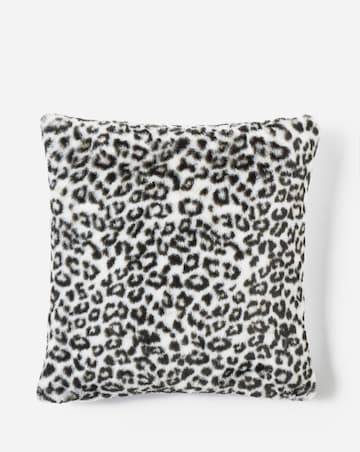 Leopard Printed Faux Fur Cushion