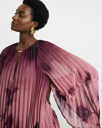 Joanna Hope Floral Pleated Shift Dress