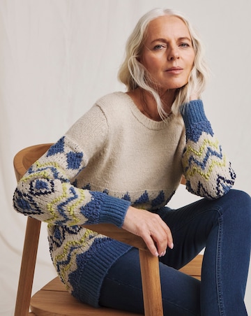 Julipa Diamond Popcorn Knit Jumper