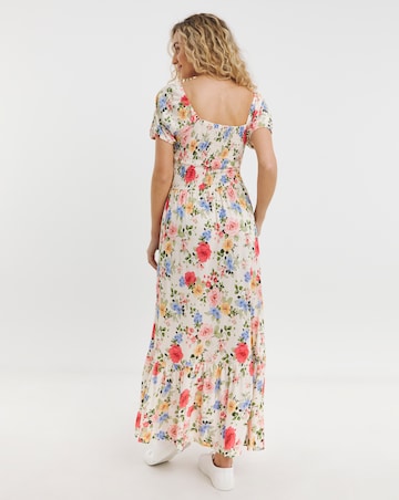 Joe Browns Shirred Floral Jersey Dress