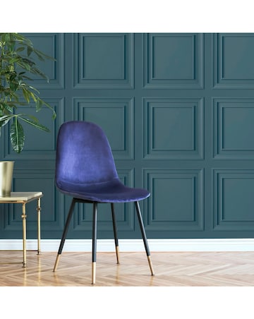 Fresco Wood Panel Teal Wallpaper